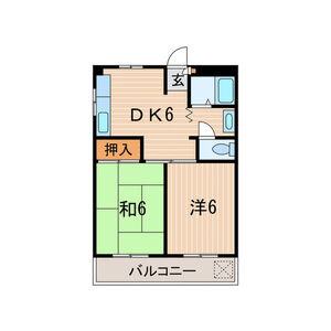 明石市中朝霧丘の賃貸マンションの間取り