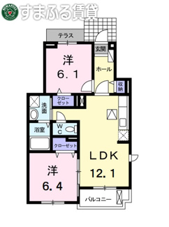 【間取り】 | ベルエクラ　岡崎市大和町