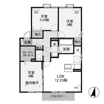 【間取り】 | リビングタウン古河B