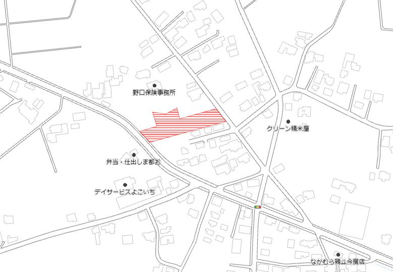 都城市横市町の売地の土地図