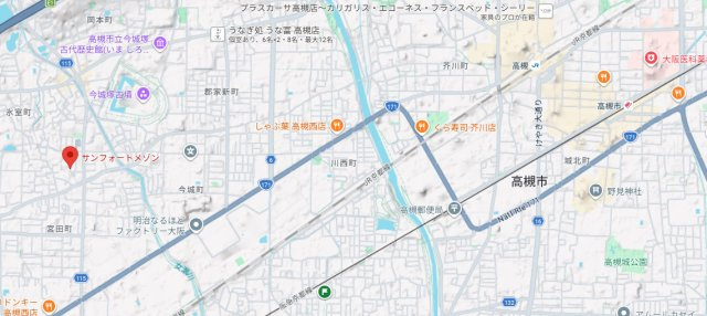 サンフォートメゾンの地図