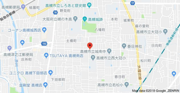 プルシャン城南の地図