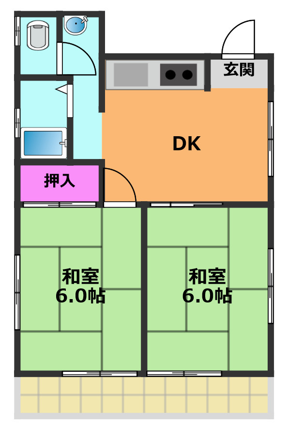 プルシャン城南の間取り