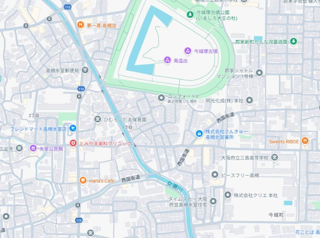 コンフォートⅡの地図
