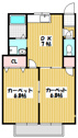 【間取り】 | 全室6帖以上で広々としたお部屋です。