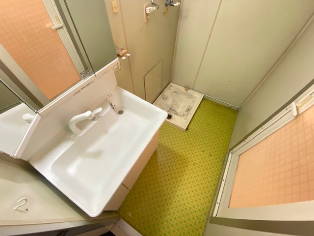 南海狭山コーポ1号棟の洗面所