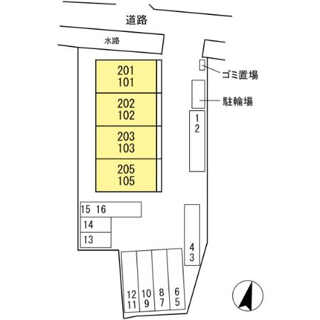 ラ・アルバの区画図