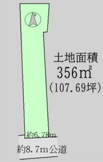 【土地図】 | 川島町吹塚　建築条件なし売地　「川越駅」バス25分　