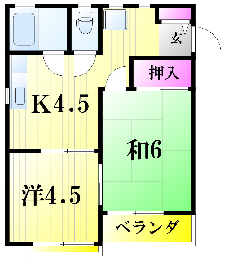 ハイツ田中の間取り