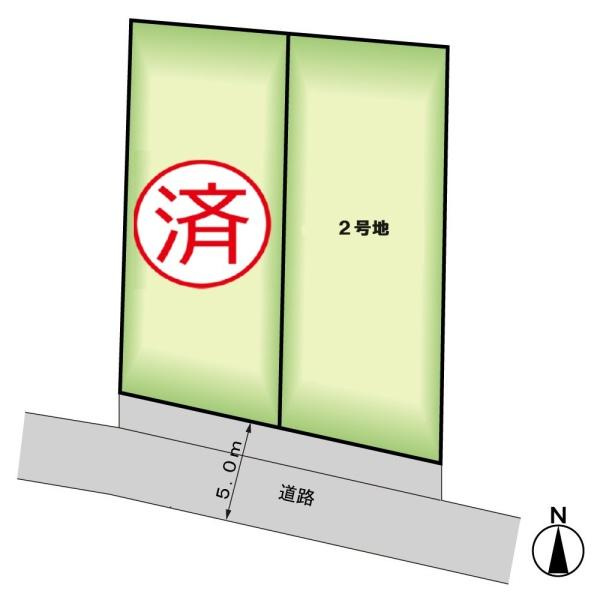 有本分譲地 2号地の土地図