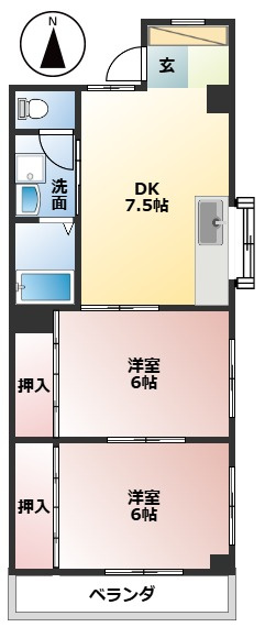 シティハイツ上面の間取り