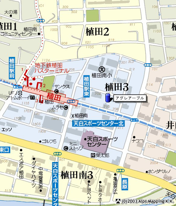 アグレアーブルの地図