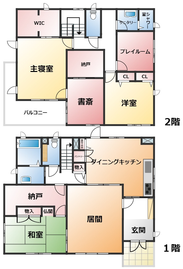 宇都宮市御幸本町中古戸建の間取り