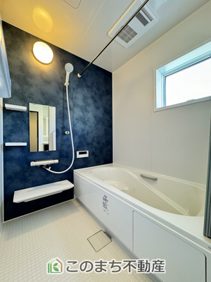 【浴室】 | CLEIAS Town宇都宮市駒生町モデルハウス | ゆったりと入れるフルオートバスはお子様との団らんバスタイムが楽しめます♪
足を伸ばしてゆったりくつろげる１坪バスルームです☆