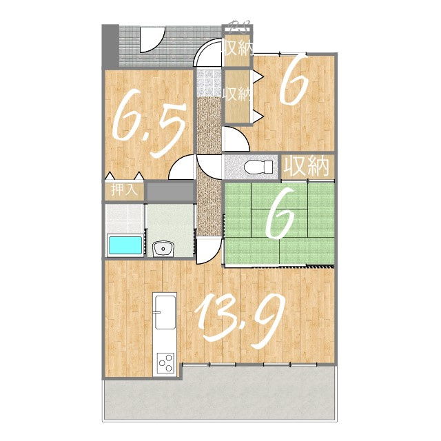 エイルマンション岩崎プレジデンスの間取り