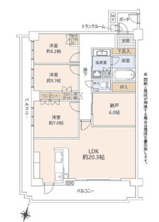 【間取り】 | 全室バルコニーつき【藤和東山公園ホームズ】✨仲介手数料無料✨東山小学校・東星中学校