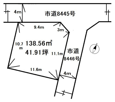 【区画図】 | 羽生市南羽生1丁目　売地