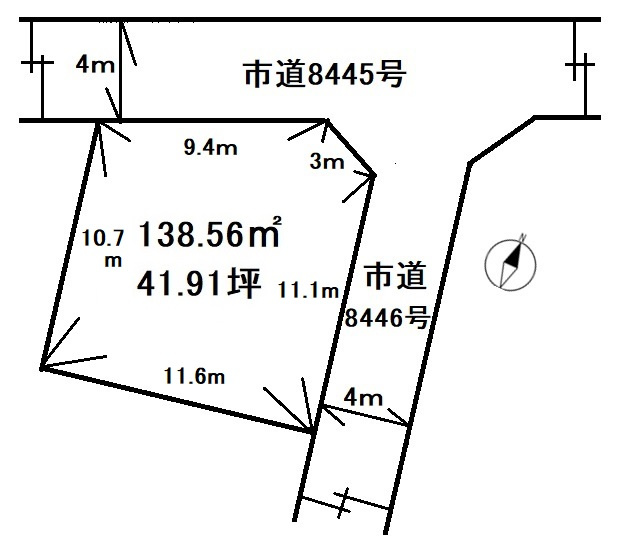 【区画図】 | 羽生市南羽生1丁目　売地