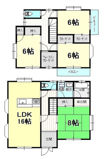 【間取り】 | 戸建　西長戸町