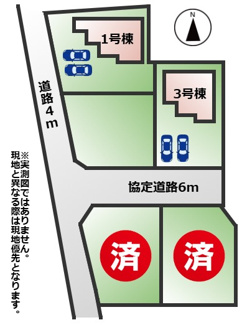 【区画図】 | いろどりアイタウン宇都宮市細谷町23-P1 | 【全5棟】各号棟の詳細については、お気軽にお問い合わせください♪