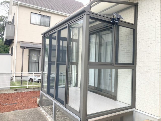 糟屋郡須惠町大字植木　中古戸建の外観|テラスはくつろぎのスペースとしても良いですね！