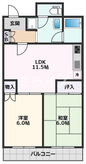 【間取り】 | 千里ピュアーライフ