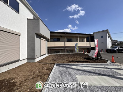 【庭】 | いろどりアイタウン鹿沼市千渡22-P1 | 大きなお庭でご家族や友人を招いてＢＢＱもできますね！お子様の水遊びにもぴったりです☆