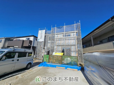 【外観】 | いろどりアイタウン鹿沼市千渡22-P1 | 建築中現地写真（同社施工の完成物件・モデルハウスがご見学できます）