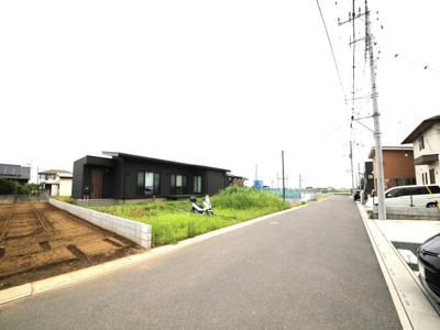 【外観】 | 久喜市八甫第８期 No,１ | 南西から撮影。南側区画完成後写真です。