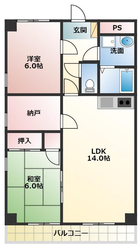 フィオーレ大山Ⅰの間取り
