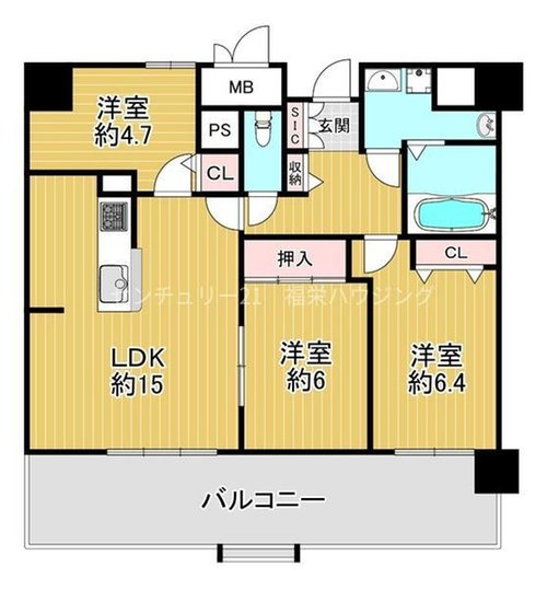 【間取り】 | シティーコーポ今福鶴見