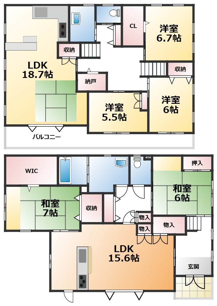鹿沼市武子　中古一戸建ての間取り