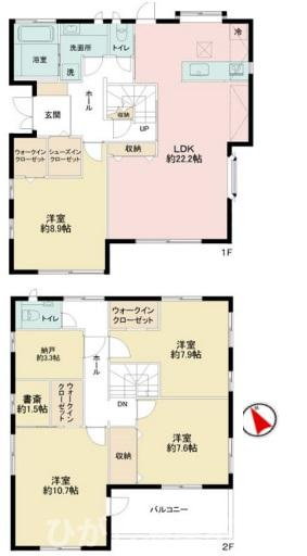 茅ヶ崎市矢畑　中古戸建　の間取り|新規リフォーム完了！