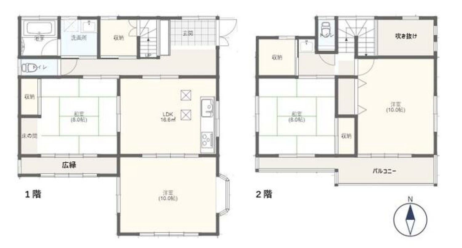 【中古戸建】本庄市四季の里の間取り|■間取り図｜敷地面積：194.71（約58.89坪）　建物面積：124.75（約37.73坪）
