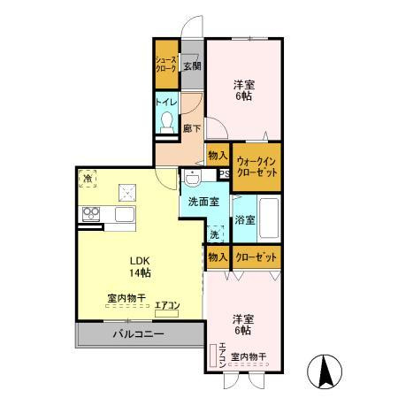 ゼピュロス学園の森Mの間取り