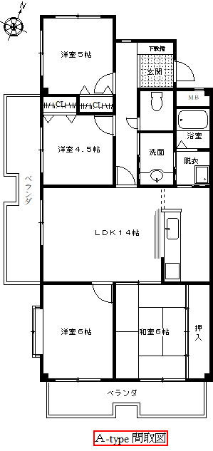 シャルム北山の間取り