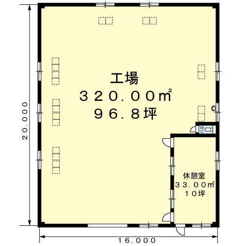 七光台工場 Gの間取り