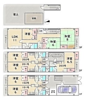 【間取り】 | 中京区西ノ京永本町