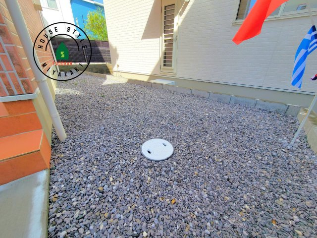 第4下田島平松モデル(5号棟)の庭|お庭で自由な時間を過ごせます。