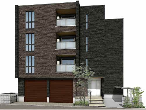 コティマ生駒駅前の外観パース