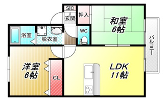 【間取り】 | 新栄プロパティ恩智Ⅲ