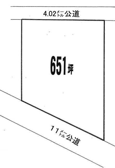 日高市駒寺野新田　建築条件なし売地　「西大家駅」徒歩25分の土地図