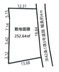 あきる野市入野　売地の土地図
