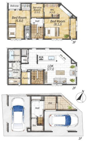 森南町2丁目 中古戸建の間取り