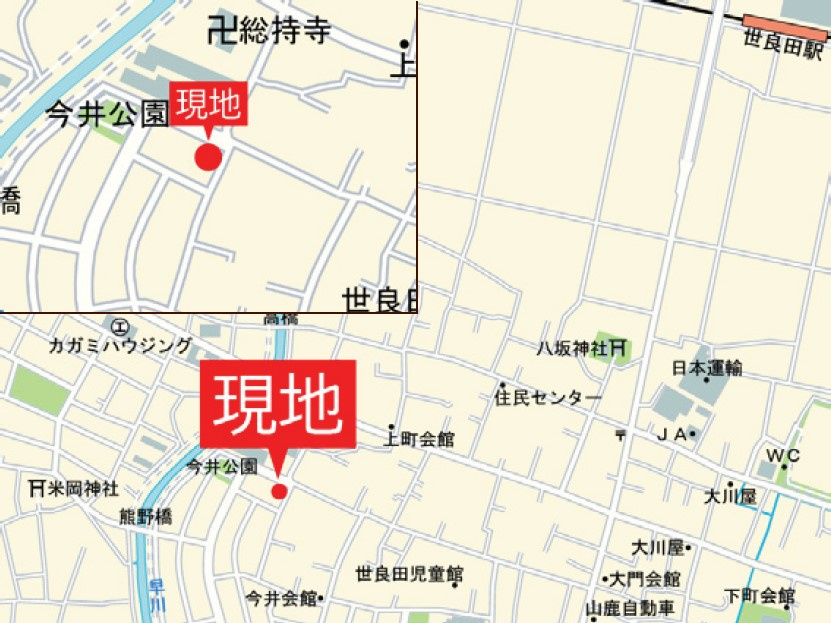 KIS太田市世良田町6期　Zut PLUS+　全2棟の地図