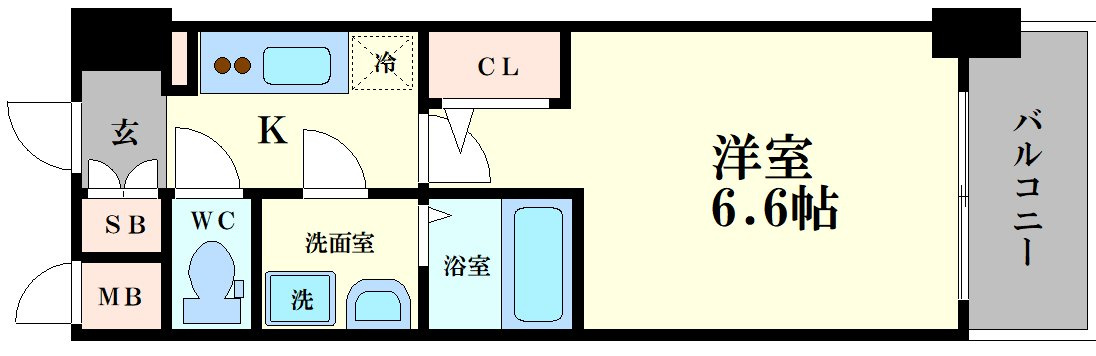エスリード大阪梅田WESTの間取り