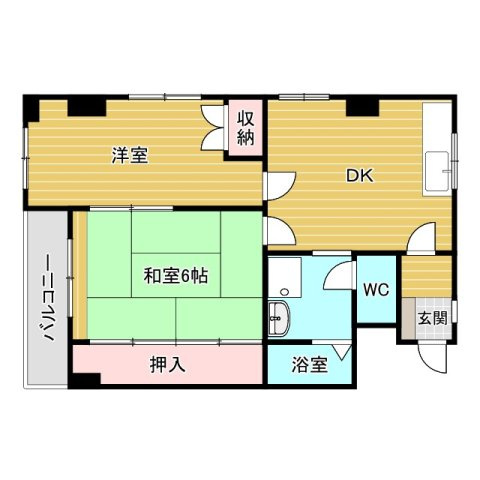 貴田第二マンションの間取り