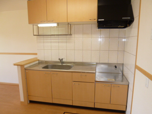 倉敷市連島町鶴新田のアパートのキッチン