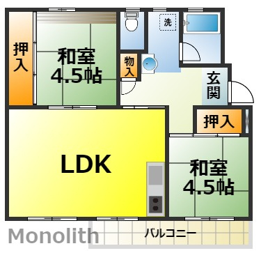 鶴山台36号棟の間取り