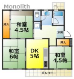 鶴山台25号棟の間取り